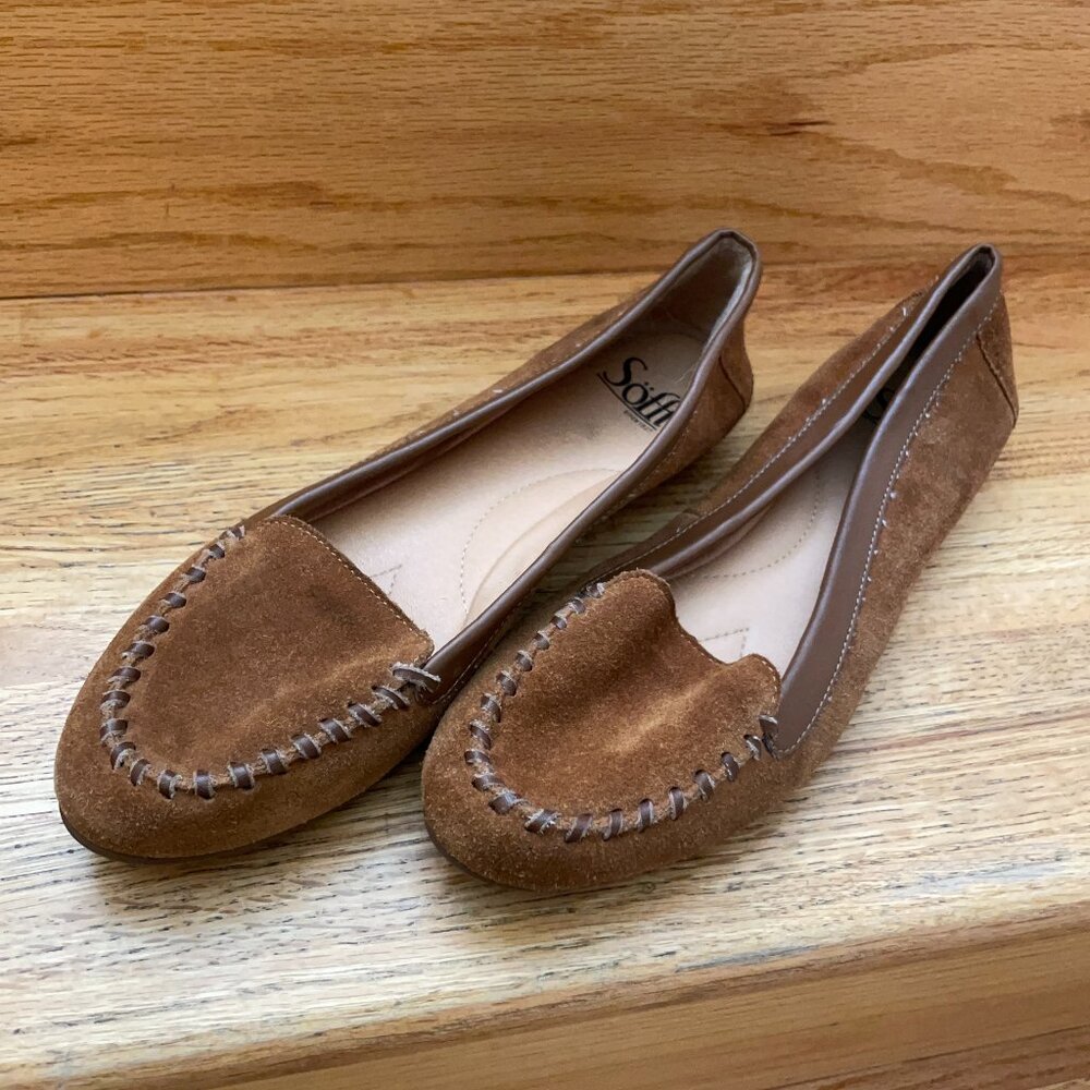 Sofft Brown Suede Moccasin Flats